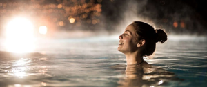 woman enjoying spa