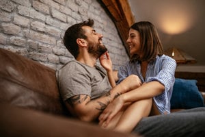 Man and woman enjoying their relationship