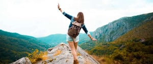 woman hiking